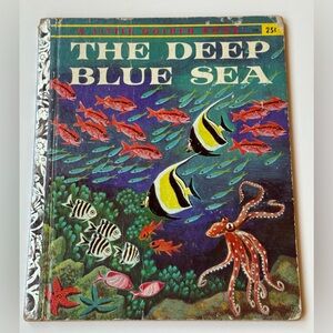 Vintage 1958 The Deep Blue Sea Little Golden Book J. Werner 1st “A” Edition